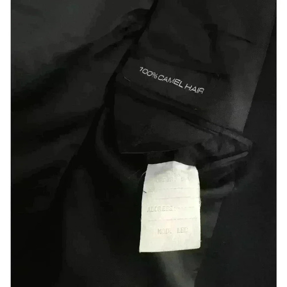 Vintage Bill Blass Men's Black Camel Hair Blazer Size 40 3-Button - Picture 5 of 6